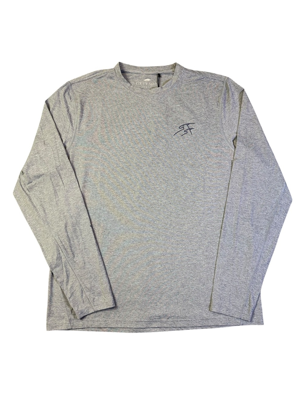 Greyson Guide Sport Long Sleeve Tee Mens L Gray Performance Promontory Golf NWT
